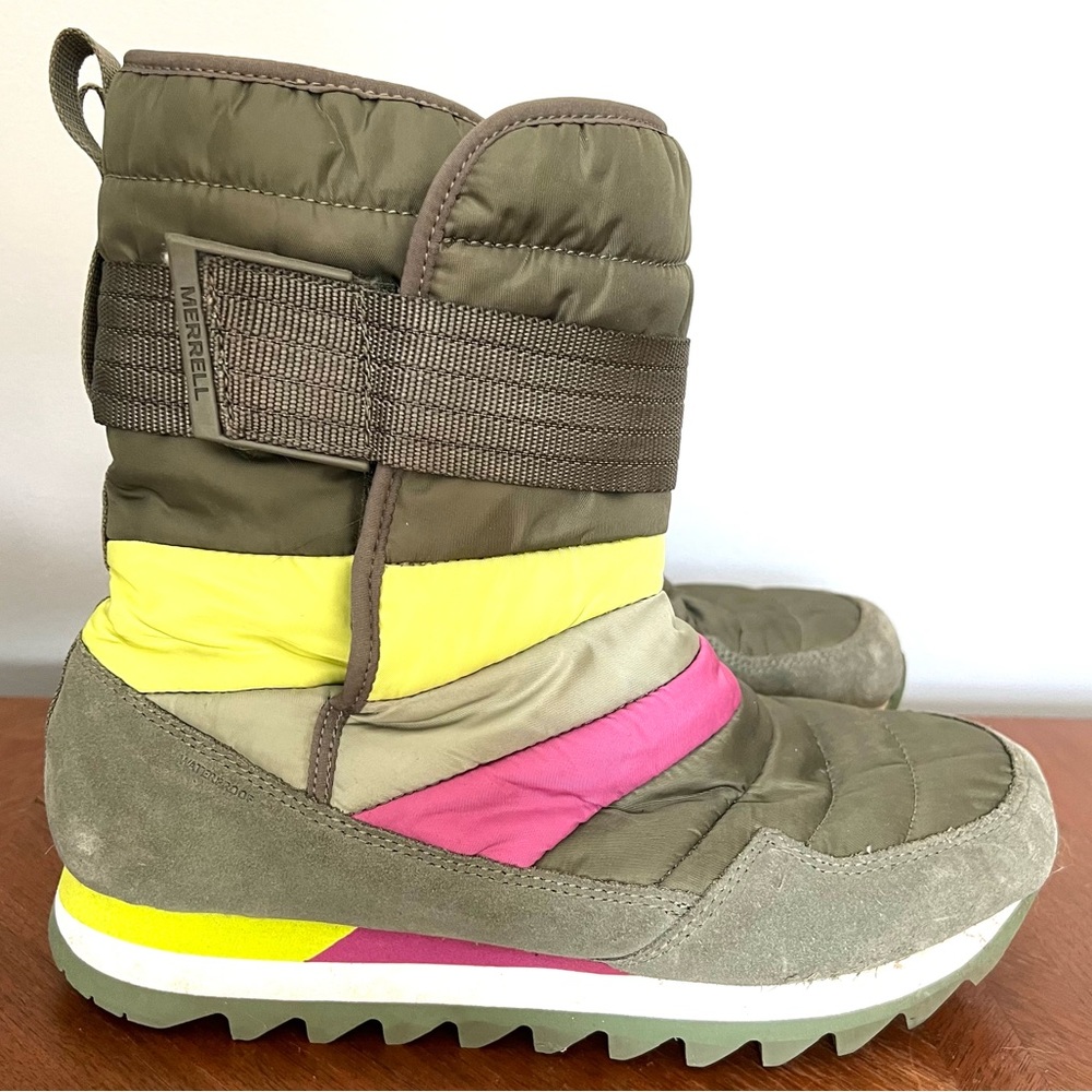 Merrell Alpine Tall Strap Polar Green Multicolor Sneaker Winter Snow Boots 11